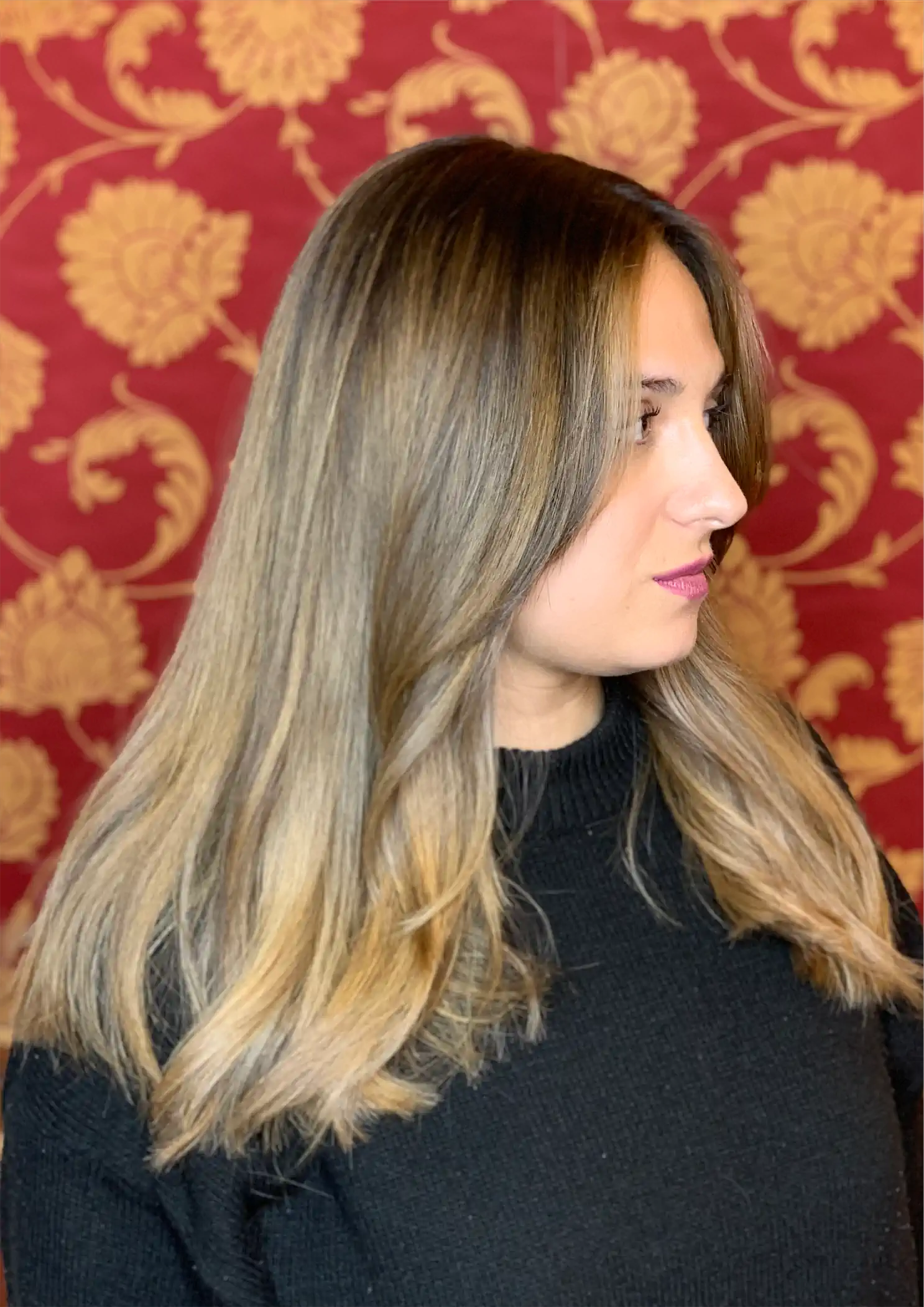 Natural Balayage & Face Frame Cut