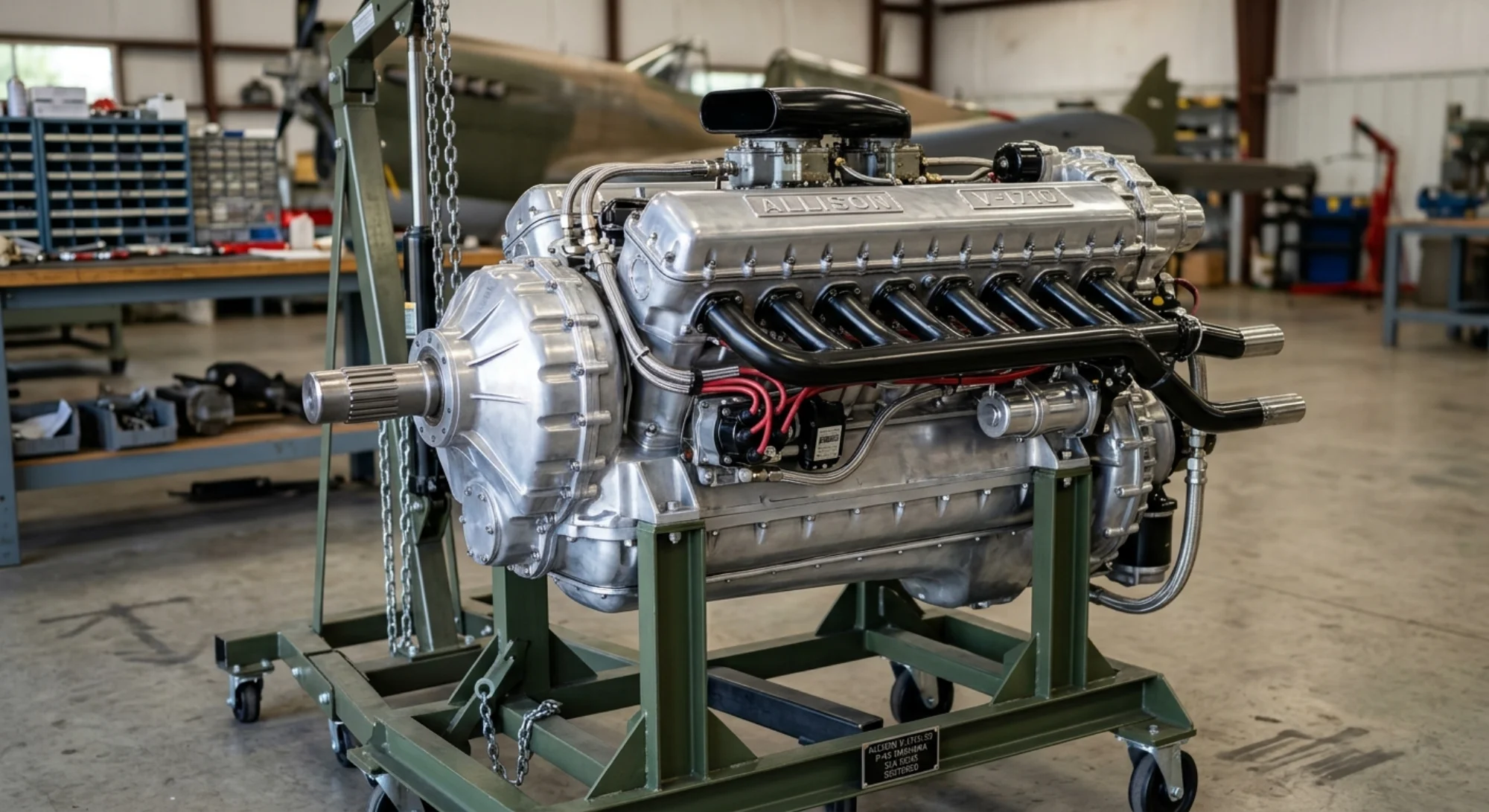 1938 Curtiss Aeroplane P-40 Warhawk - Engine - Fighter aircraft