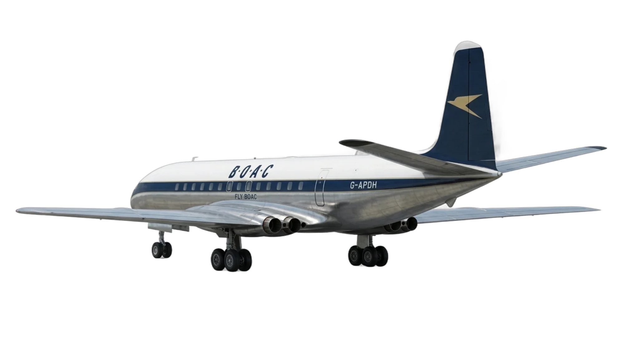 1949 de Havilland de Havilland Comet - Rear 3/4 - Airliner aircraft