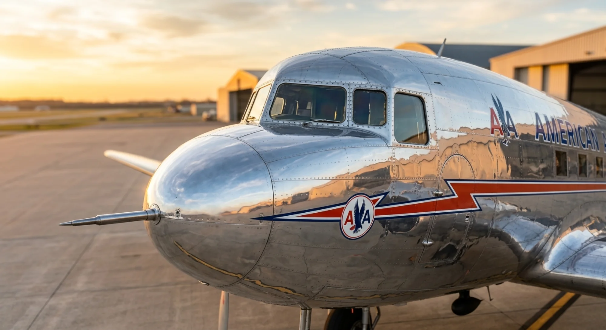 1935 Douglas Aircraft DC-3 - Nose Detail - Airliner aircraft