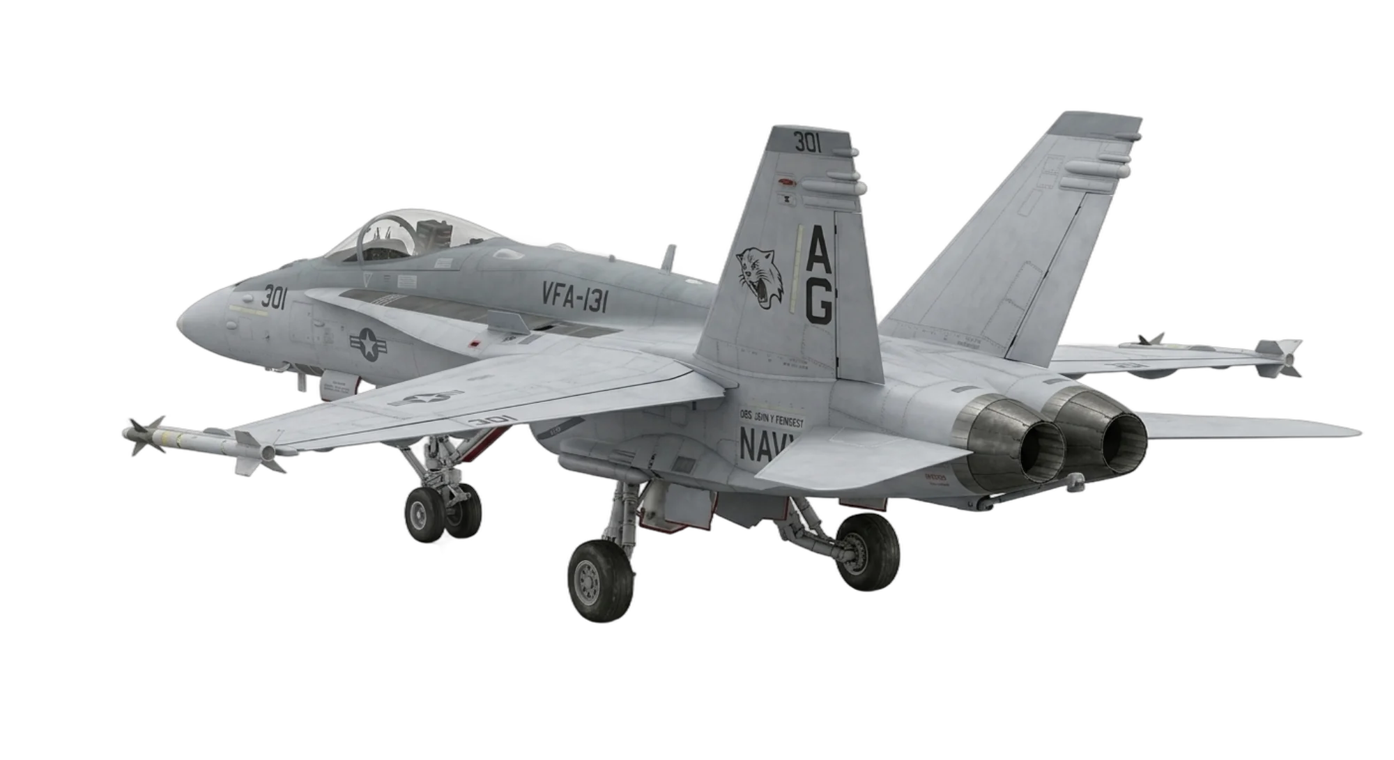 McDonnell Douglas F/A-18 Hornet 1978 - Rear 3/4 view