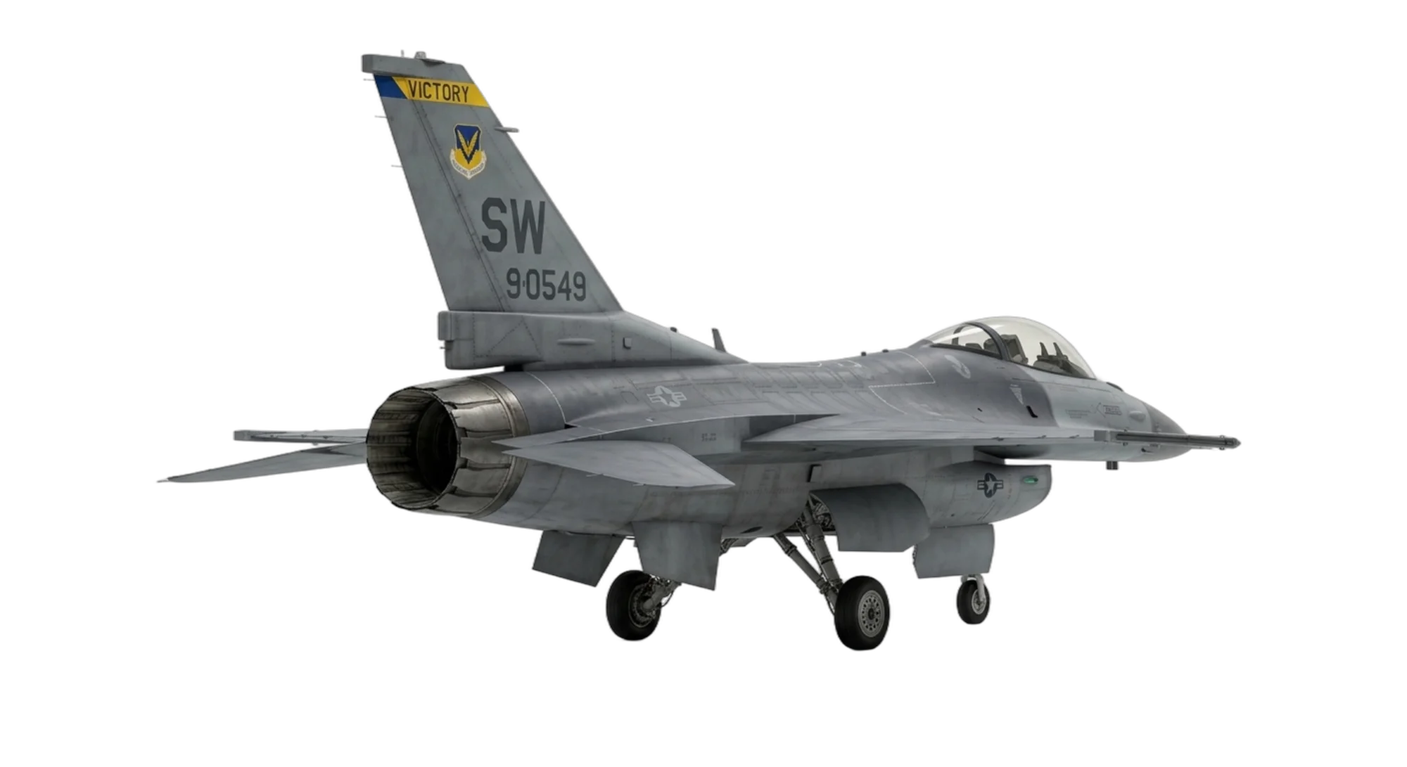 General Dynamics F-16 Fighting Falcon - Rear 3/4