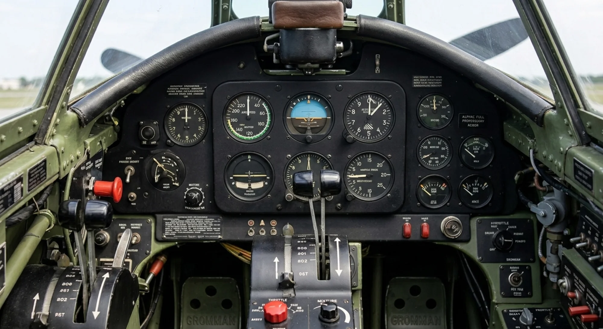1942 Grumman F6F Hellcat - Instrument Detail - Fighter aircraft
