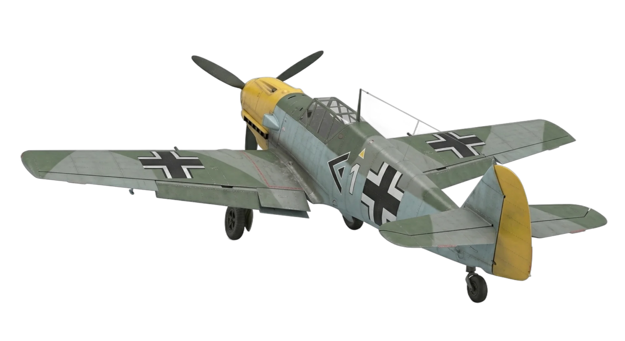 1935 Messerschmitt Bf 109 - Rear 3/4 - Fighter aircraft