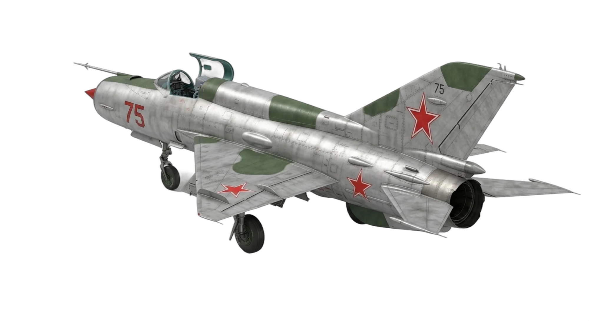 1956 Mikoyan-Gurevich MiG-21 - Rear 3/4 - Fighter aircraft