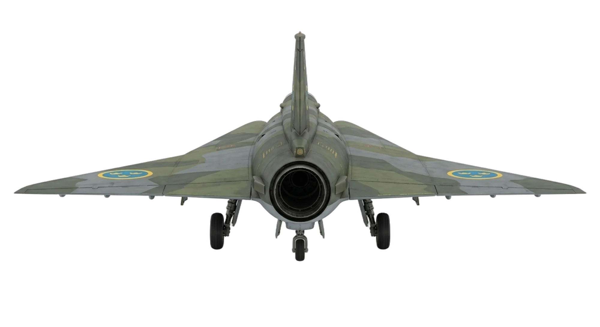 1955 Saab Saab 35 Draken - Rear - Fighter aircraft