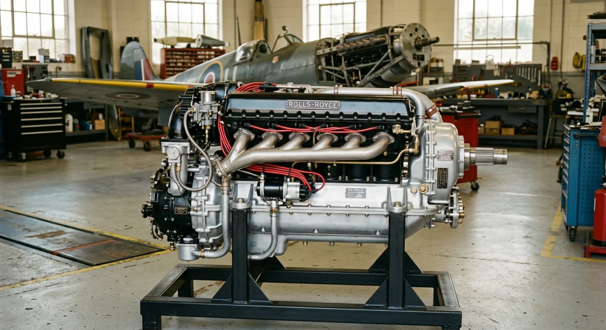 1936 Supermarine Spitfire - Engine - Fighter aircraft