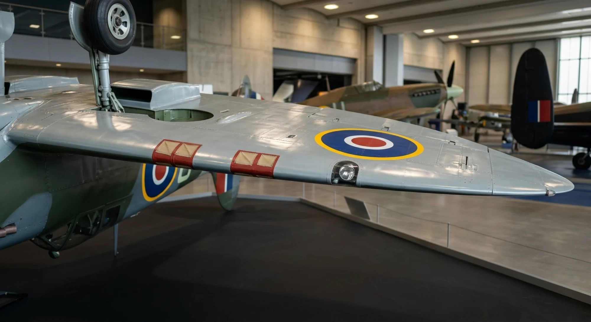 1936 Supermarine Spitfire - Wing Detail - Fighter aircraft