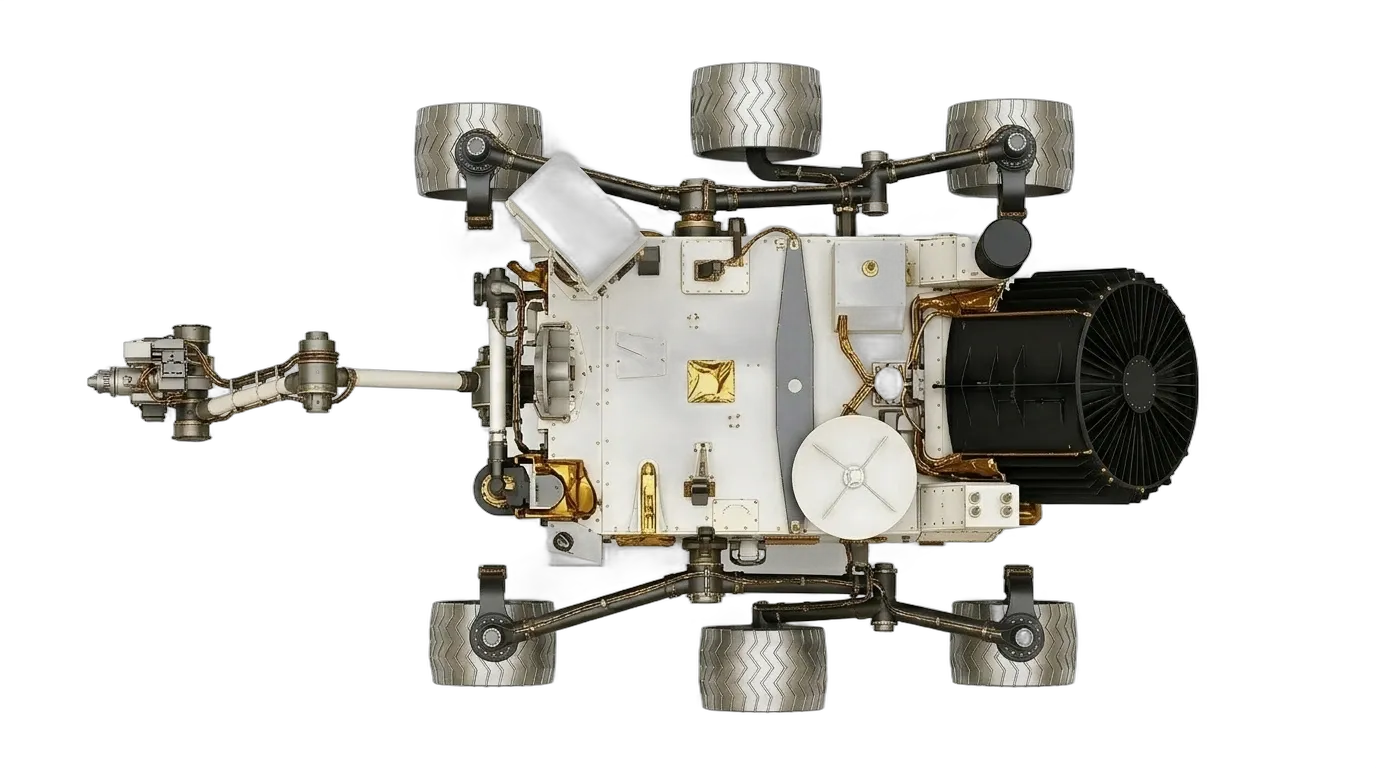 2011 NASA/JPL Curiosity (MSL) - Top View - Mars Vehicle vehicle