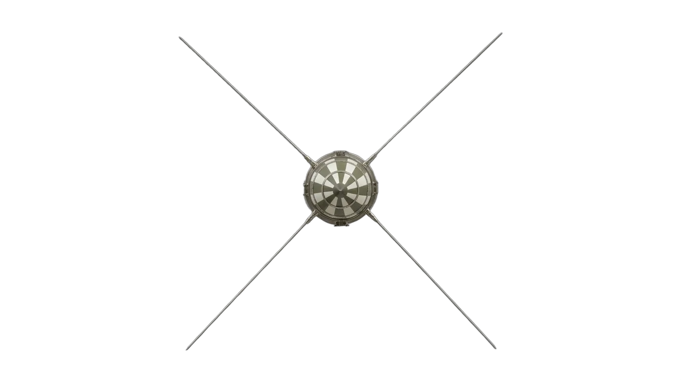 1958 NASA/JPL Explorer 1 - Top View - Satellite vehicle