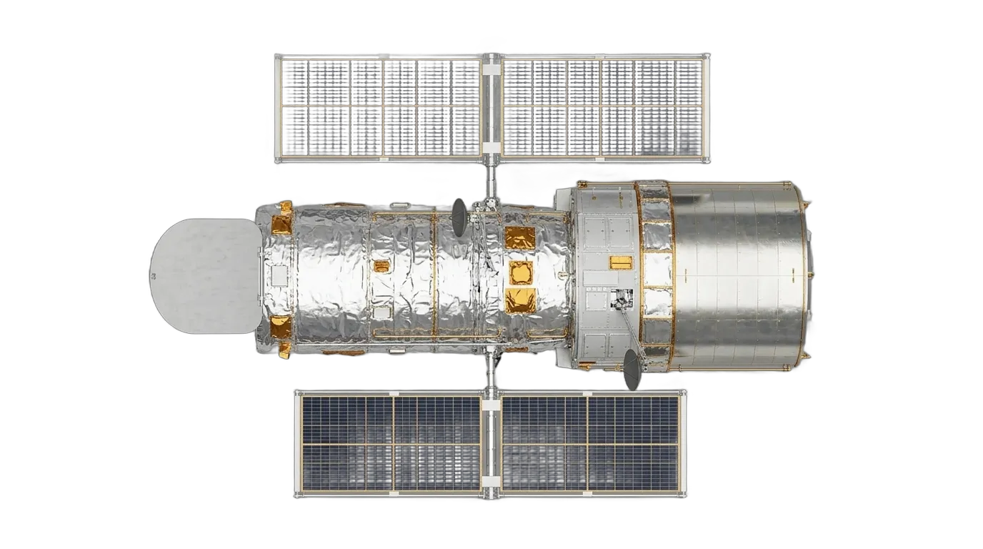 1990 Lockheed Martin Hubble Space Telescope - Top View - Satellite vehicle