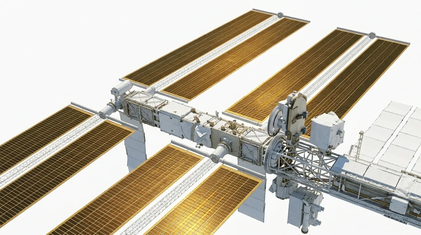 NASA International Space Station 1998 - Solar Array view