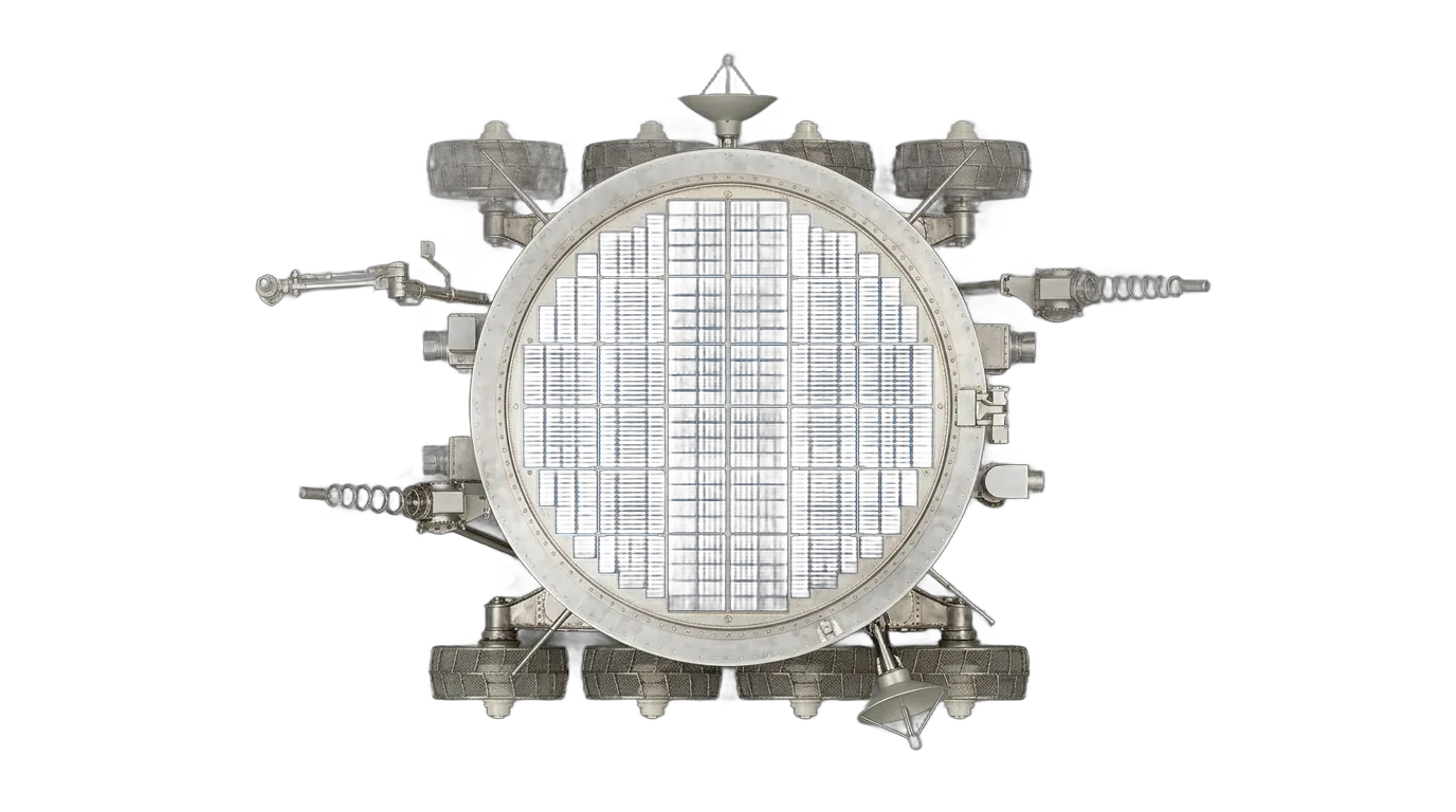 1970 OKB-1 Lunokhod 1 - Top View - Lunar Vehicle vehicle