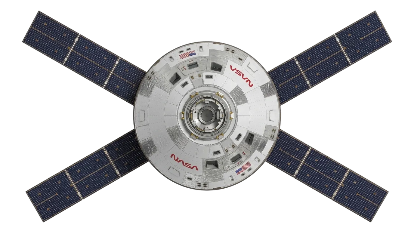 2014 Lockheed Martin Orion MPCV - Top View - Crewed Spacecraft vehicle