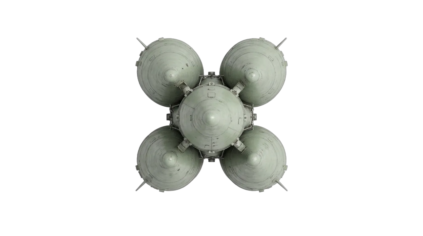1957 OKB-1 R-7 Semyorka - Top View - Launch Vehicle vehicle