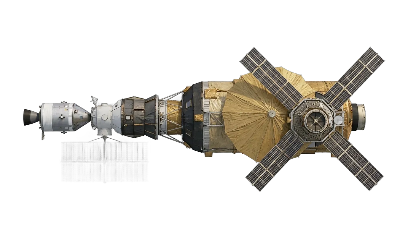 1973 NASA Skylab - Top View - Space Station vehicle