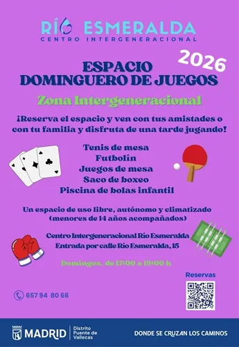 Juegos de domingo: zona intergeneracional en Centro Río Esmeralda