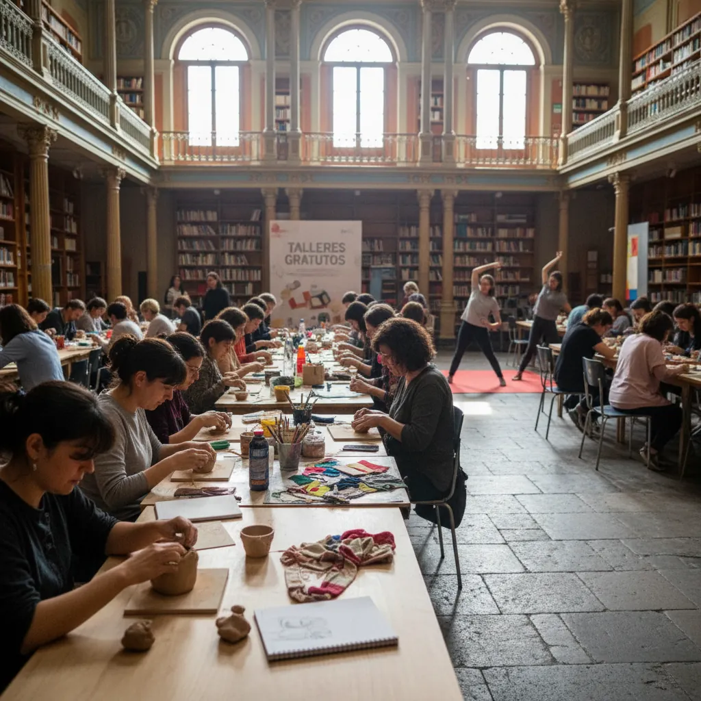 Talleres Gratuitos en Biblioteca de Santiago
