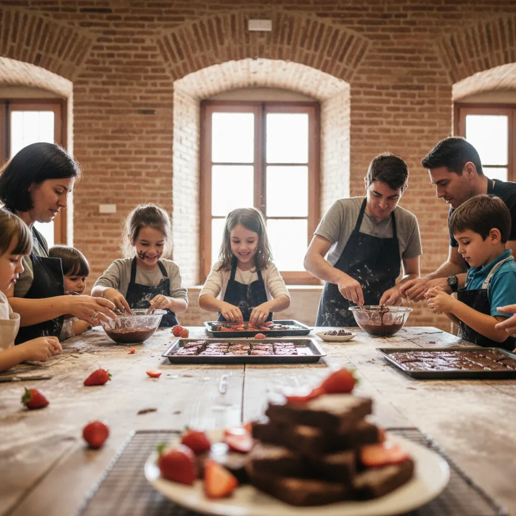 Brownies with Strawberries
