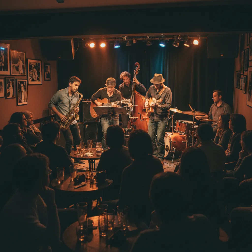 Sesión de Jazz en Club de Jazz de Santiago