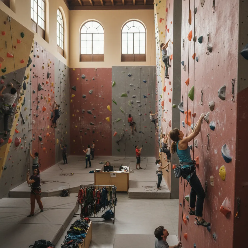 Climbing at Gimnasio El Muro
